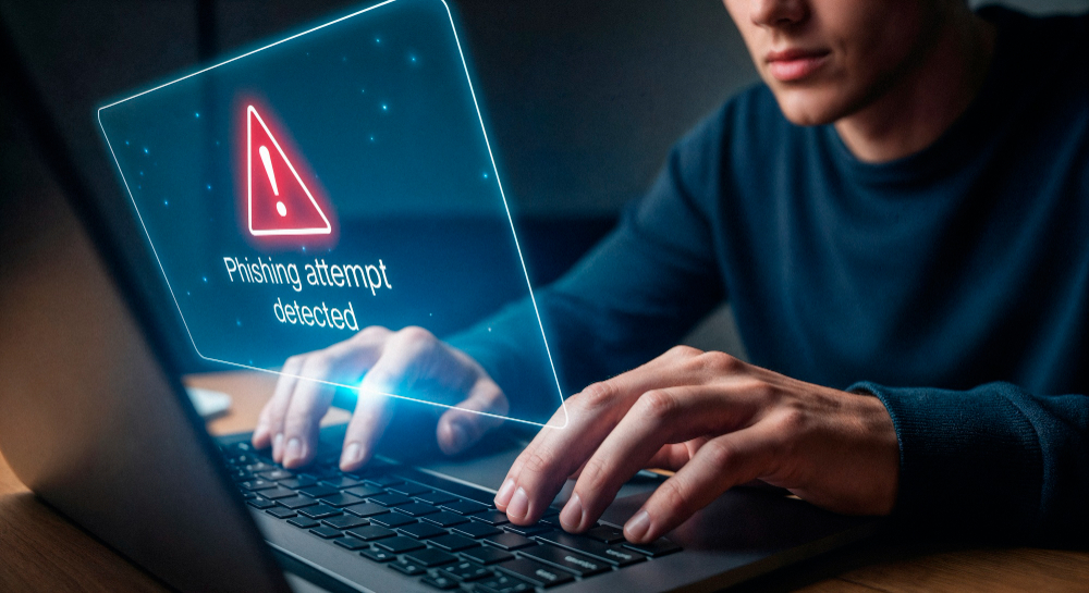 Interfaz digital de ciberseguridad y candado de protección